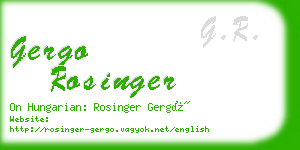 gergo rosinger business card